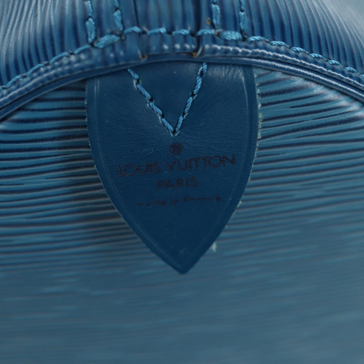 LOUIS VUITTON Epi Speedy 30 Hand Bag Toledo Blue M43005 LV Auth 172778V