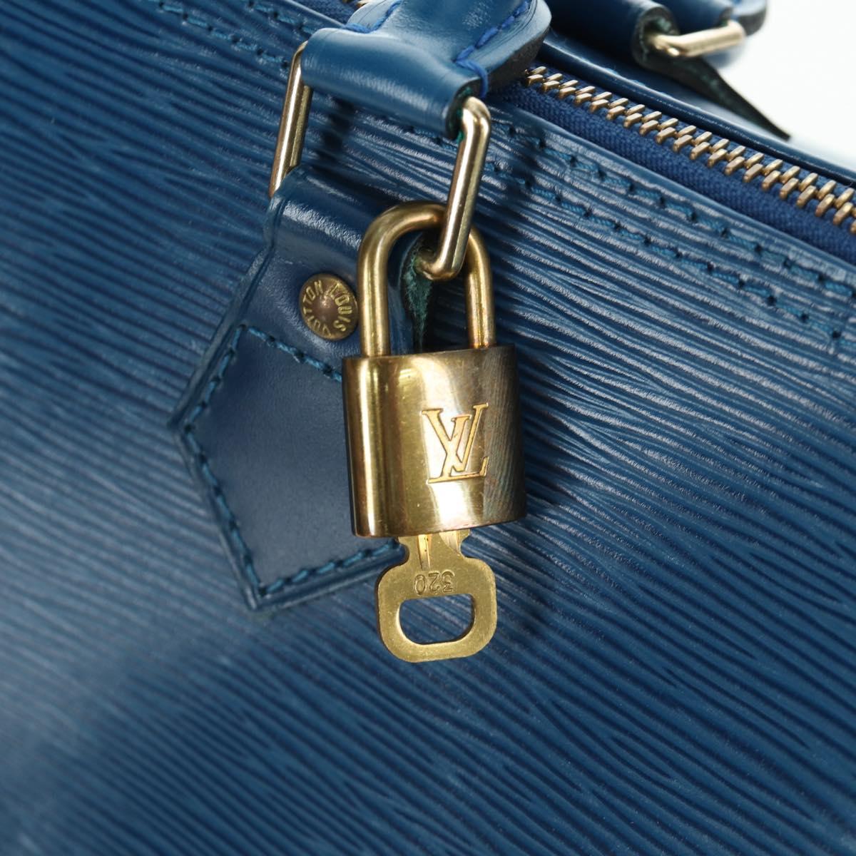 LOUIS VUITTON Epi Speedy 30 Hand Bag Toledo Blue M43005 LV Auth 172778V