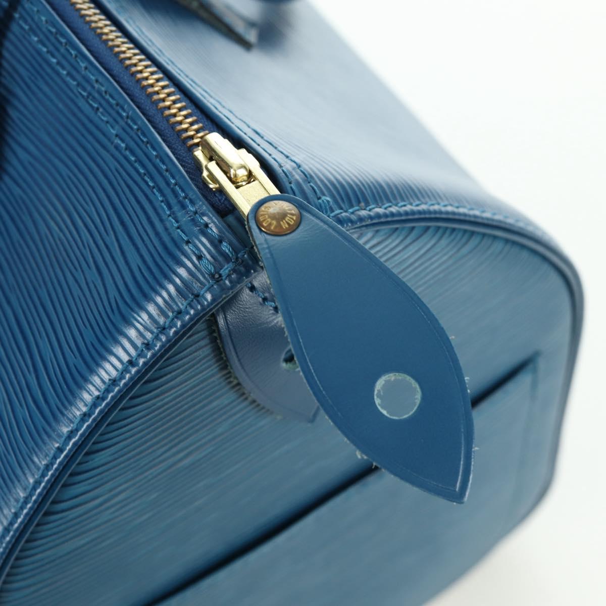 LOUIS VUITTON Epi Speedy 30 Hand Bag Toledo Blue M43005 LV Auth 172778V