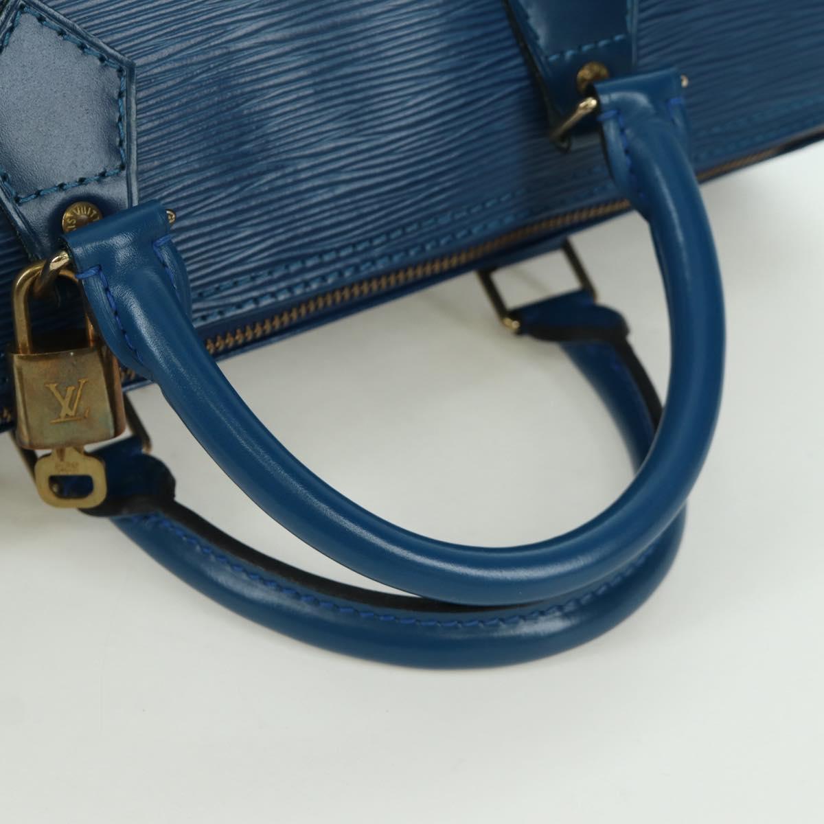 LOUIS VUITTON Epi Speedy 30 Hand Bag Toledo Blue M43005 LV Auth 172778V