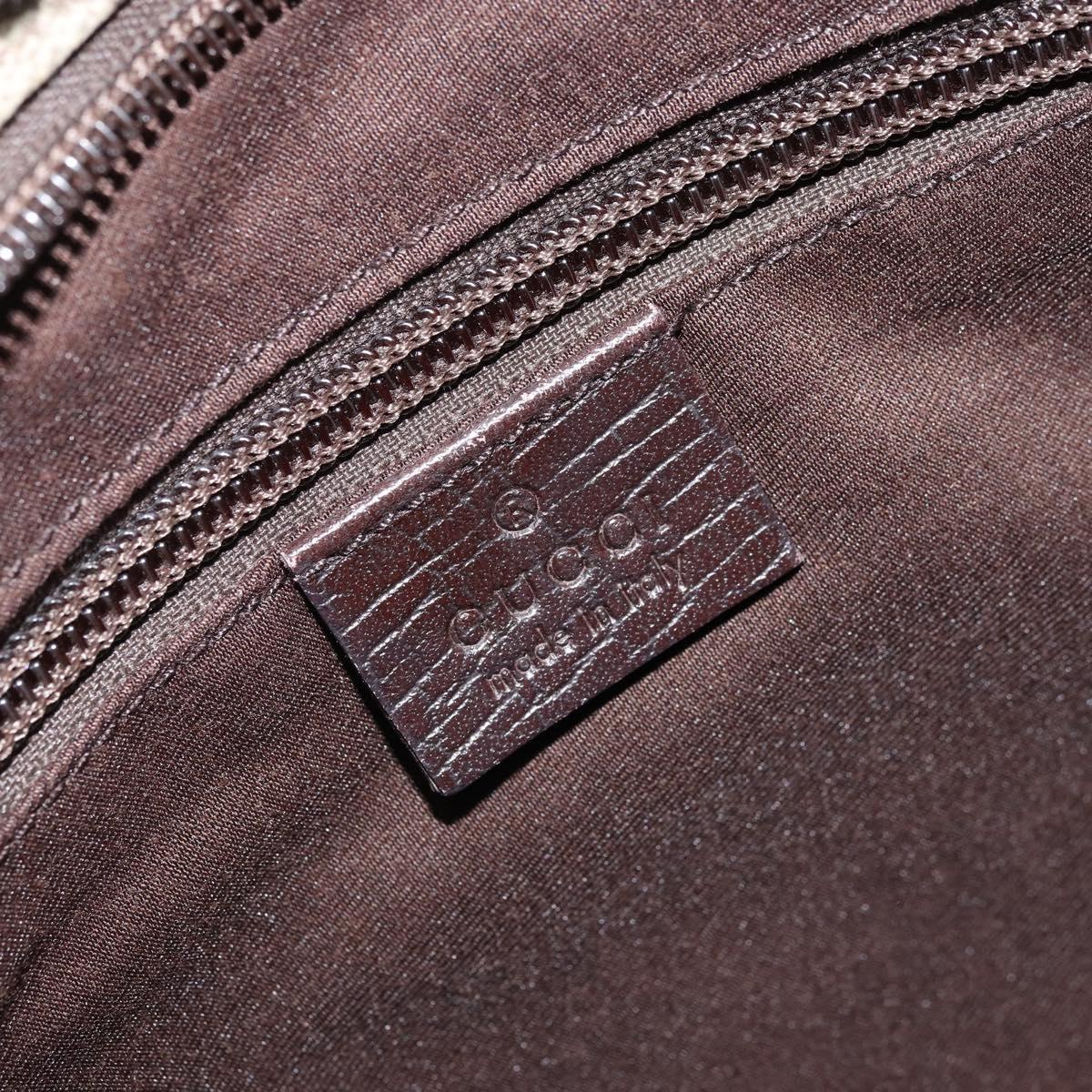 GUCCI GG Supreme Shoulder Bag PVC Beige Silver 141626 Auth 172783