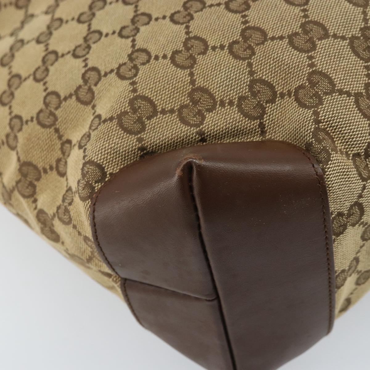 GUCCI GG Canvas Tote Bag Beige Silver 019 0426 3444 Auth 172788