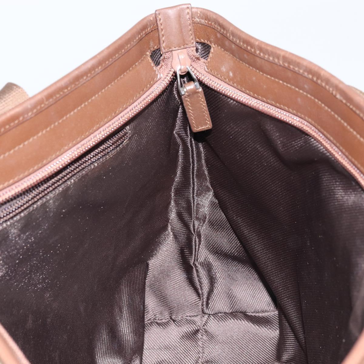 GUCCI GG Canvas Tote Bag Beige Silver 019 0426 3444 Auth 172788