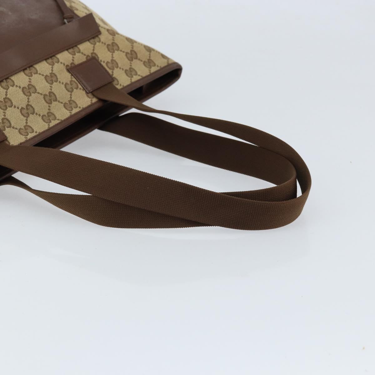 GUCCI GG Canvas Tote Bag Beige Silver 019 0426 3444 Auth 172788