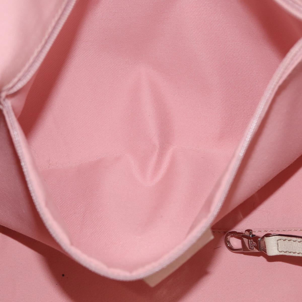 GUCCI GG Canvas Sherry Line Tote Bag Pink Silver 145758 Auth 172816