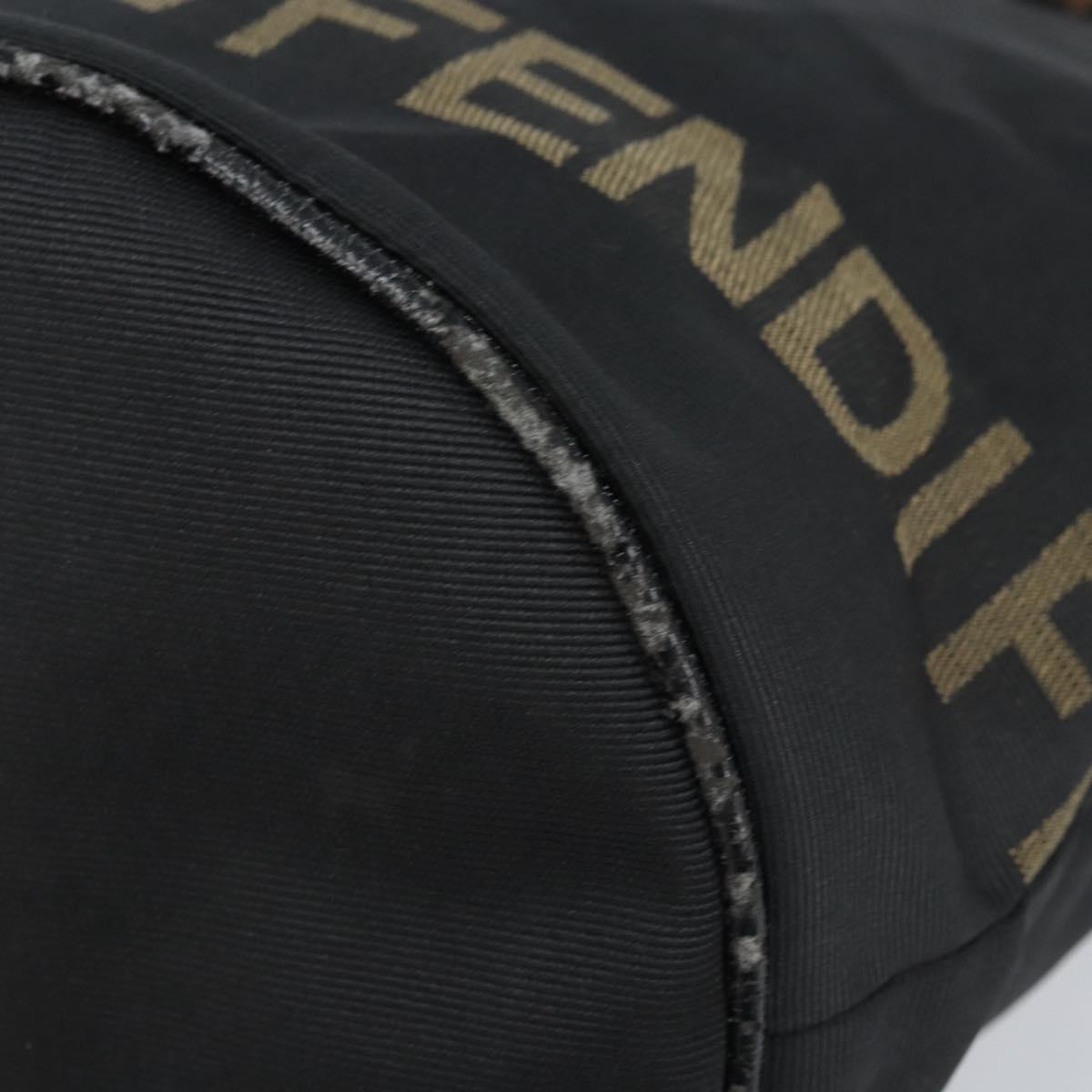 FENDI Hand Bag Nylon Black Auth 172823