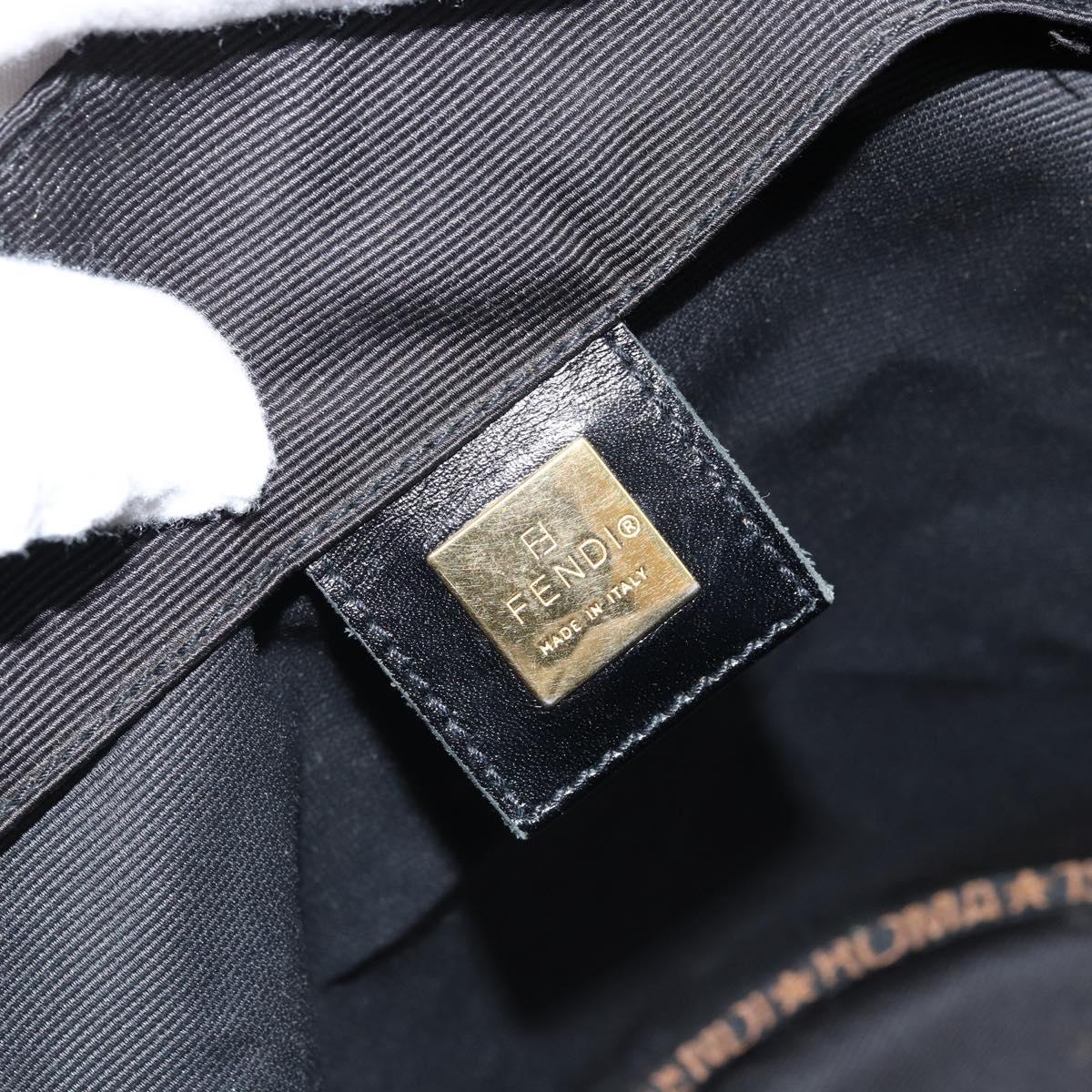 FENDI Hand Bag Nylon Black Auth 172823