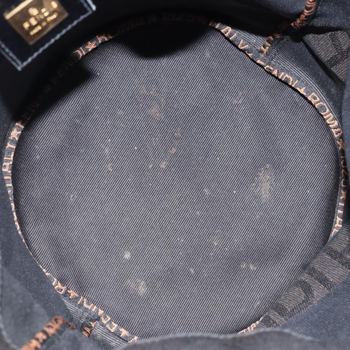 FENDI Hand Bag Nylon Black Auth 172823