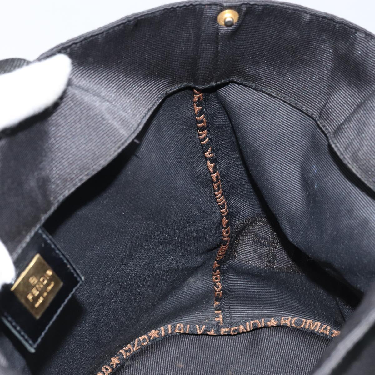 FENDI Hand Bag Nylon Black Auth 172823