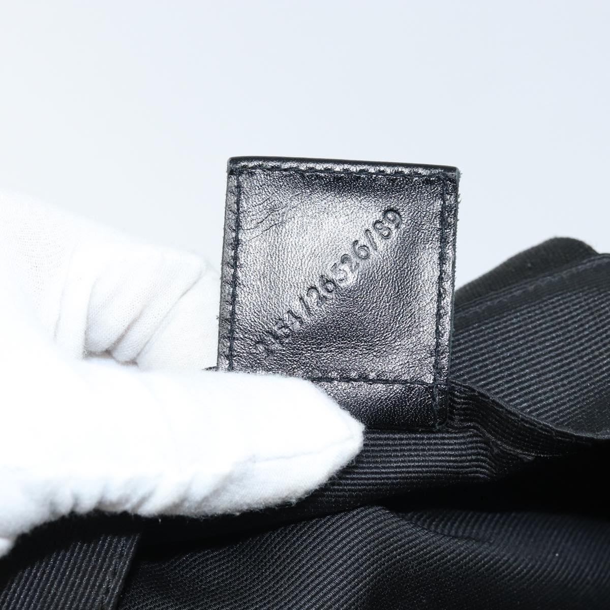 FENDI Hand Bag Nylon Black Auth 172823