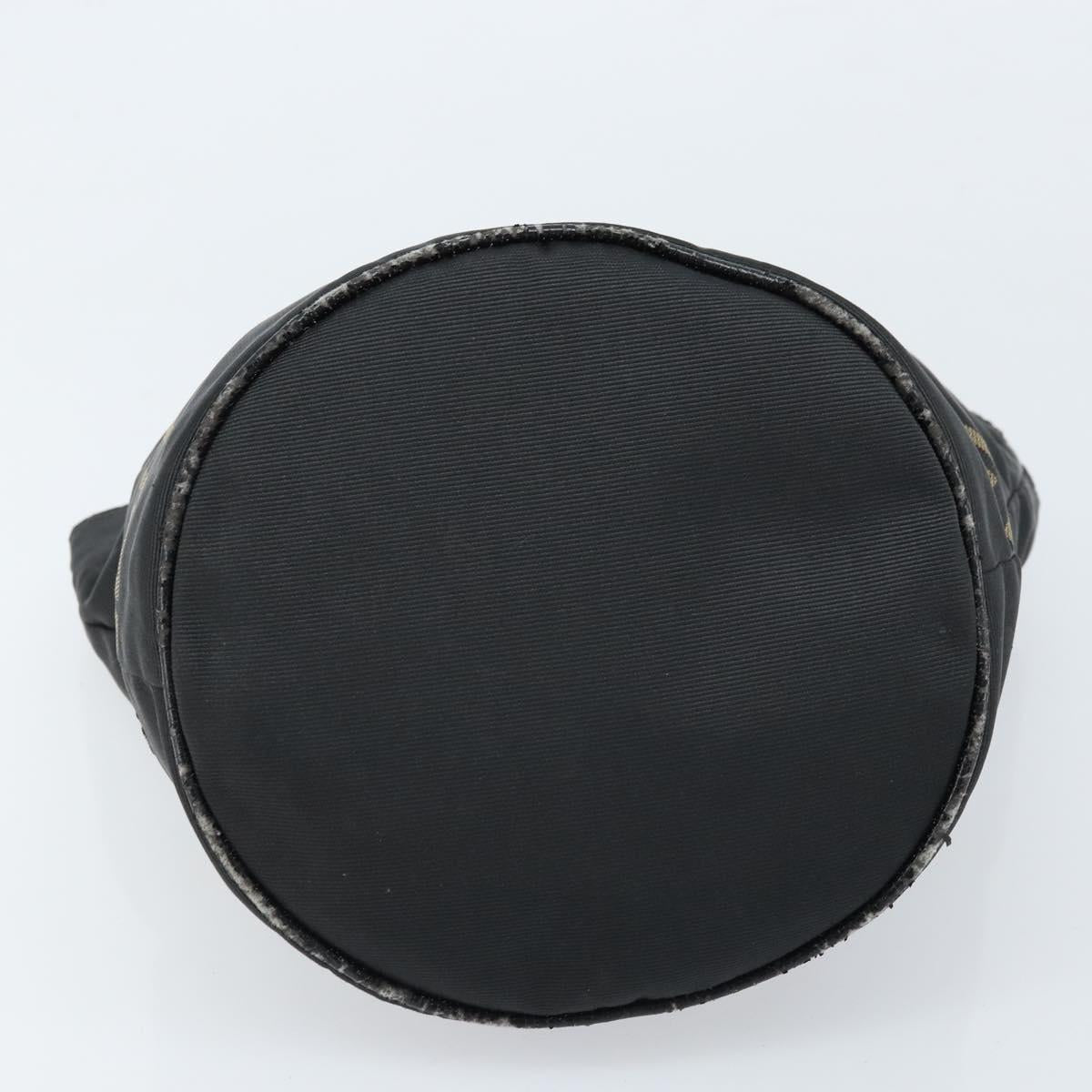 FENDI Hand Bag Nylon Black Auth 172823