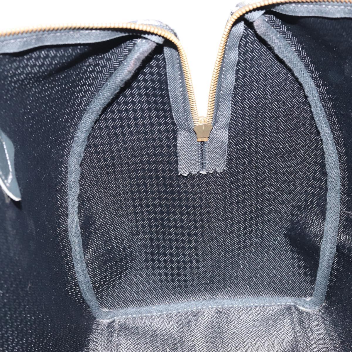 Christian Dior Trotter Canvas Boston Bag Nylon Black Gold Auth 172840