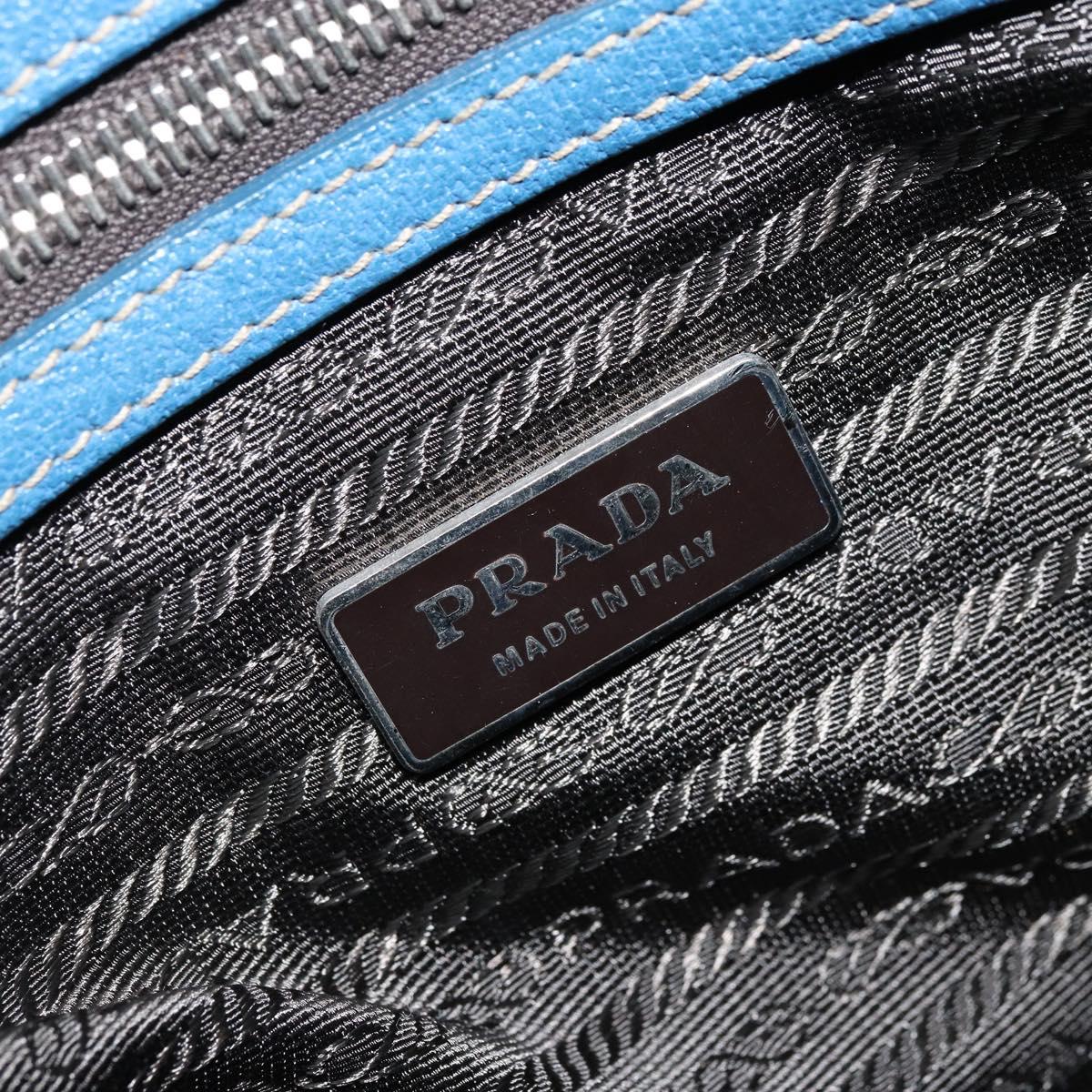 PRADA Shoulder Bag Nylon Khaki Silver Auth 172848