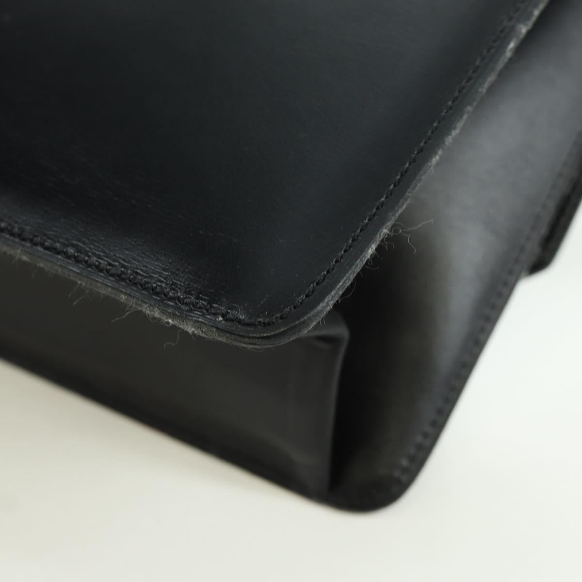 Christian Dior Shoulder Bag Leather Gold Black Auth 172851V