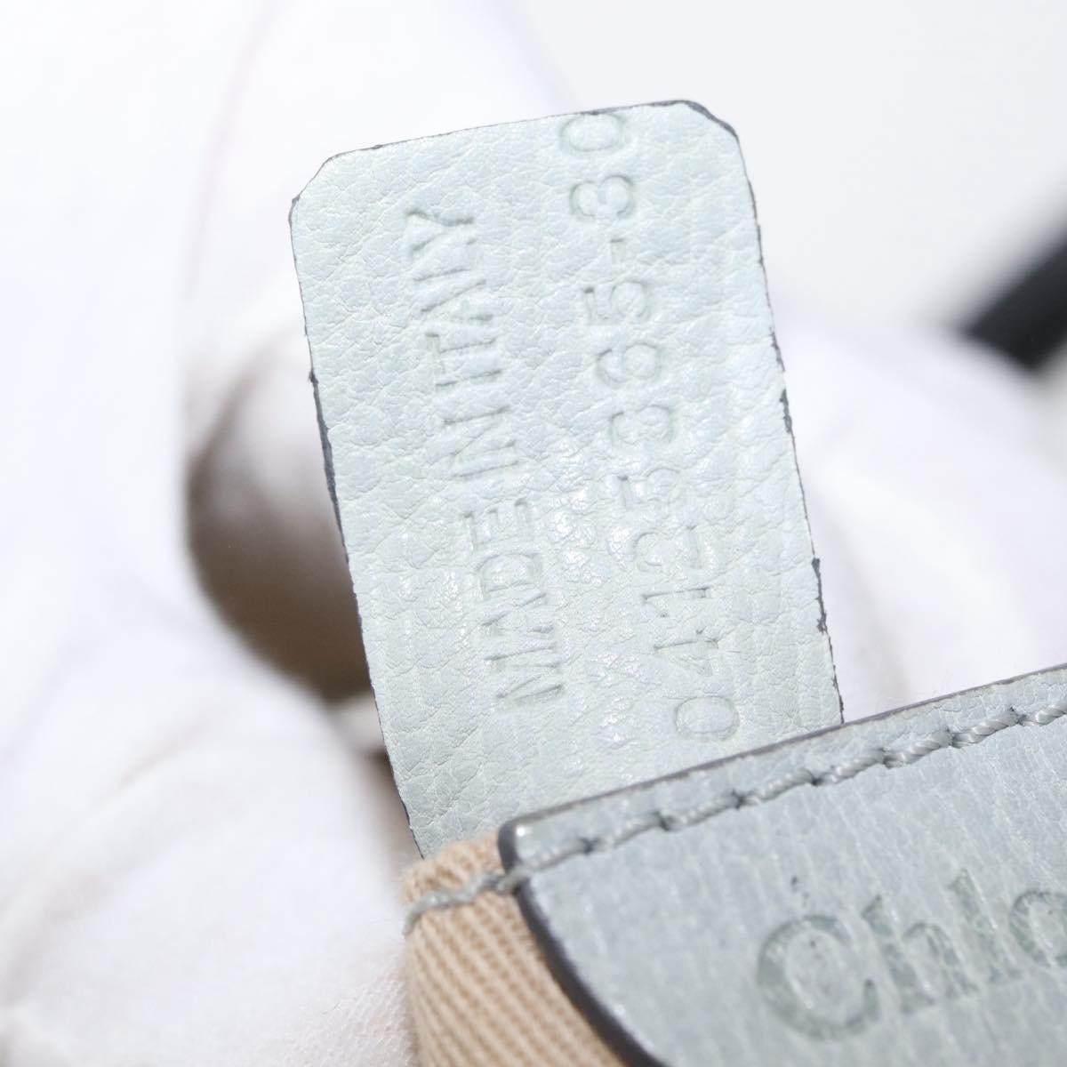 Chloe Marcie Hand Bag Leather Green Gold Auth 172852