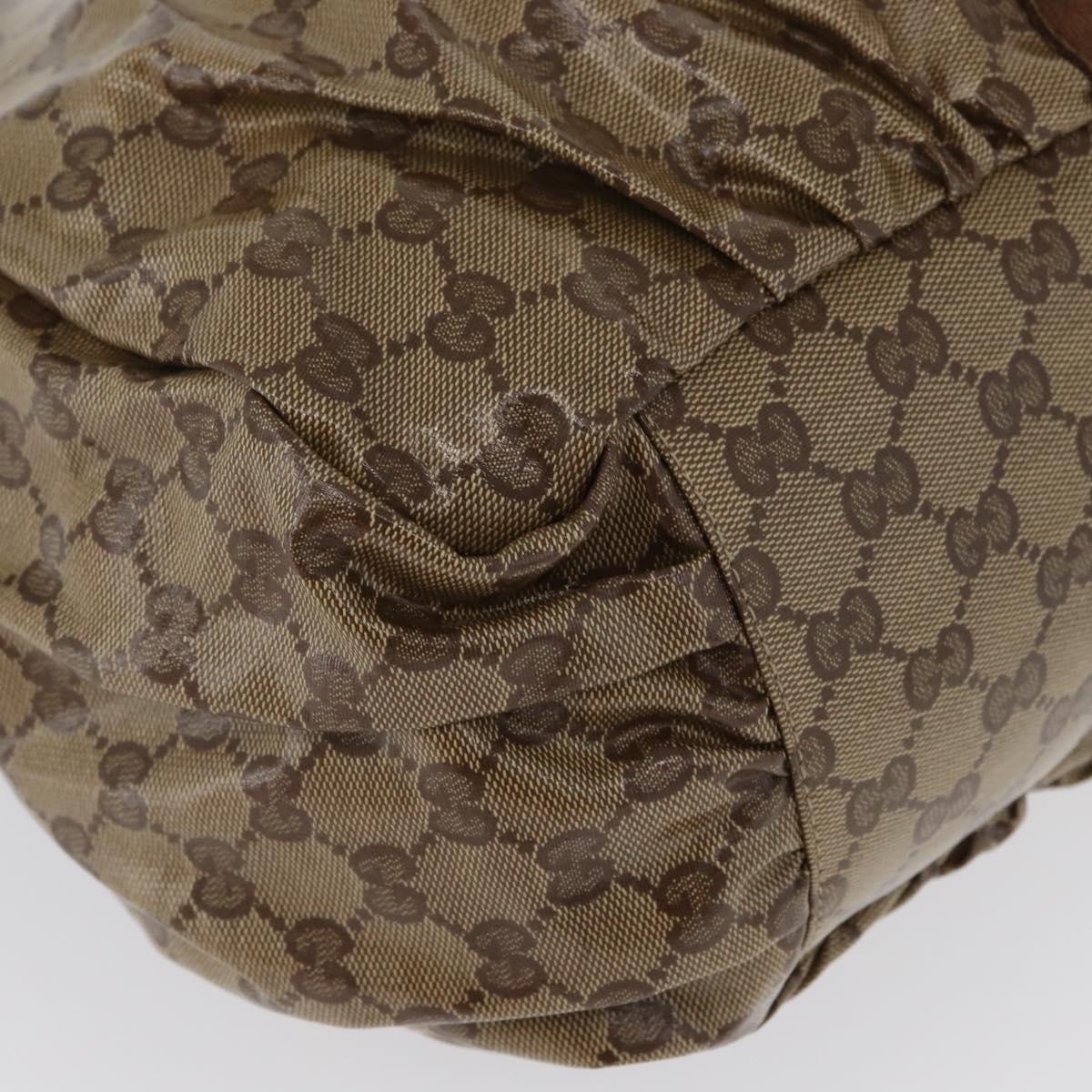 GUCCI GG Crystal Tote Bag Coated Canvas Beige Gold 211921 Auth 172867