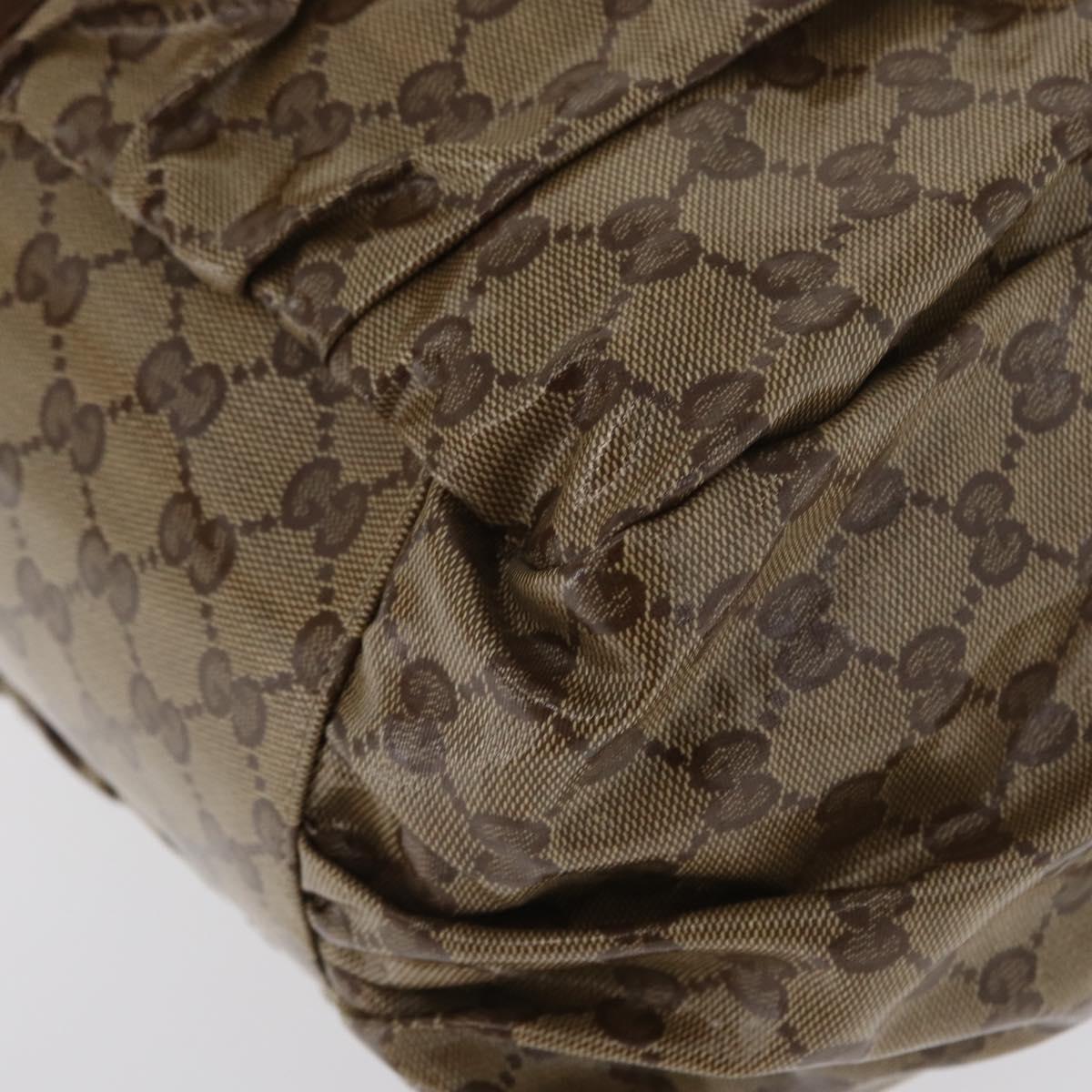 GUCCI GG Crystal Tote Bag Coated Canvas Beige Gold 211921 Auth 172867