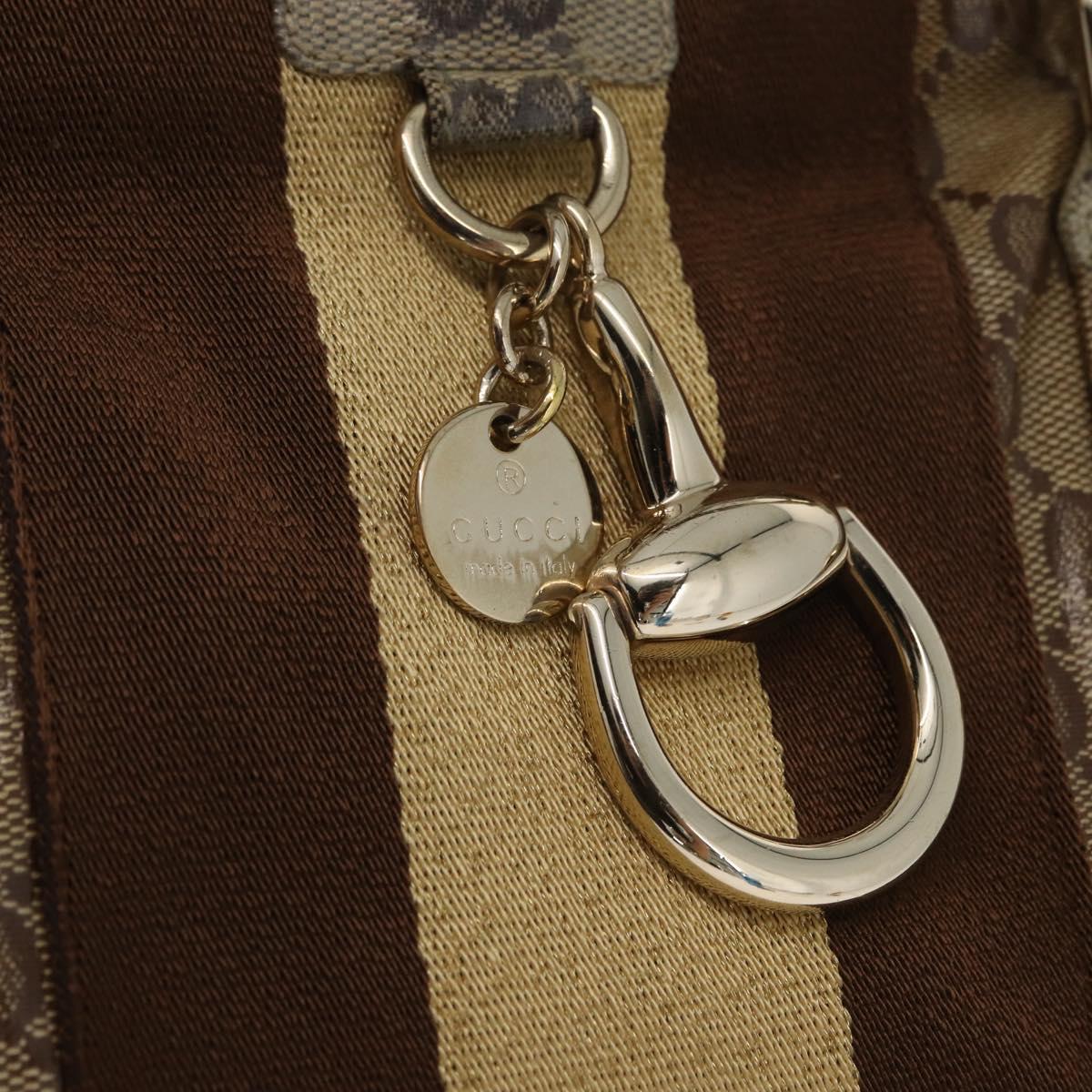 GUCCI GG Crystal Tote Bag Coated Canvas Beige Gold 211921 Auth 172867