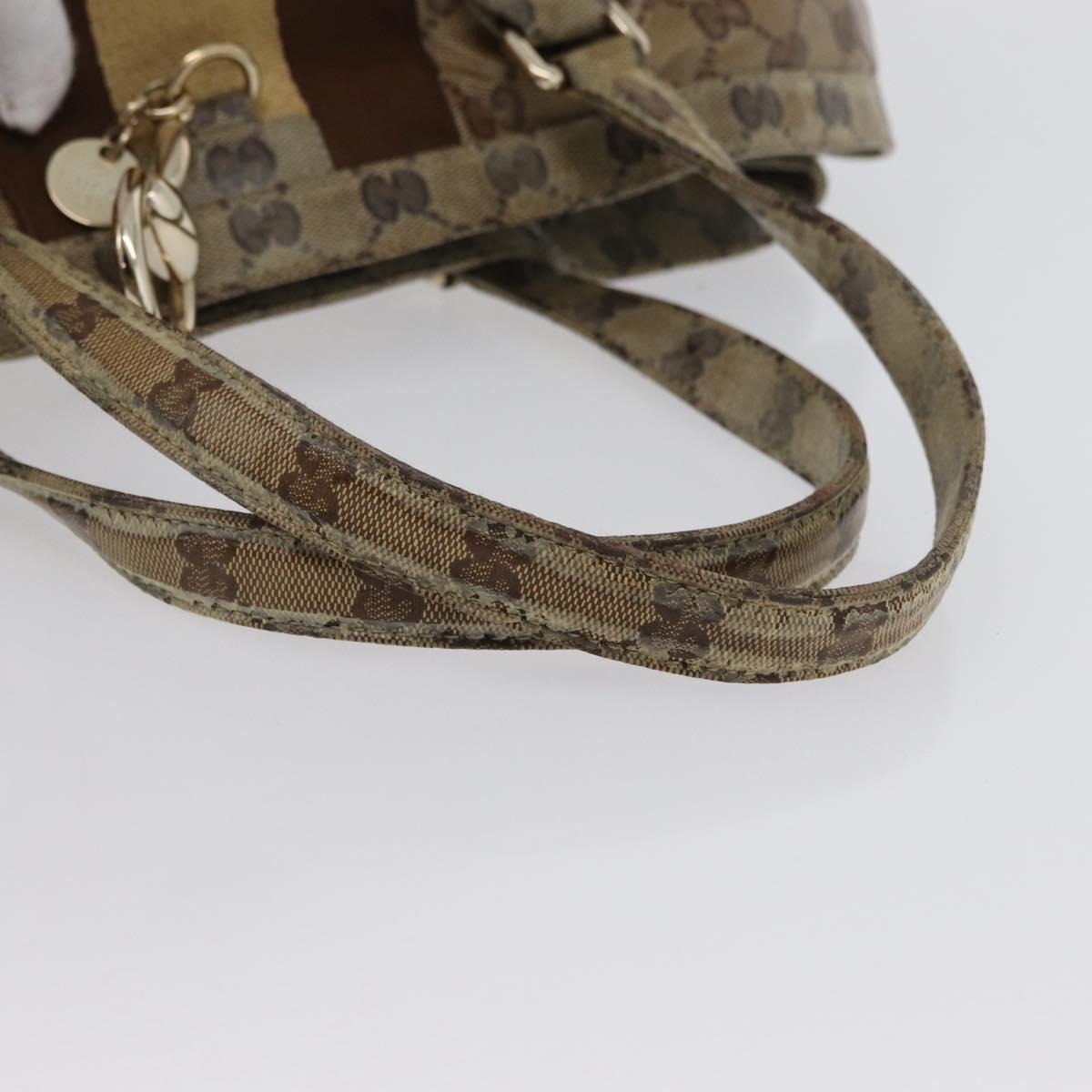 GUCCI GG Crystal Tote Bag Coated Canvas Beige Gold 211921 Auth 172867