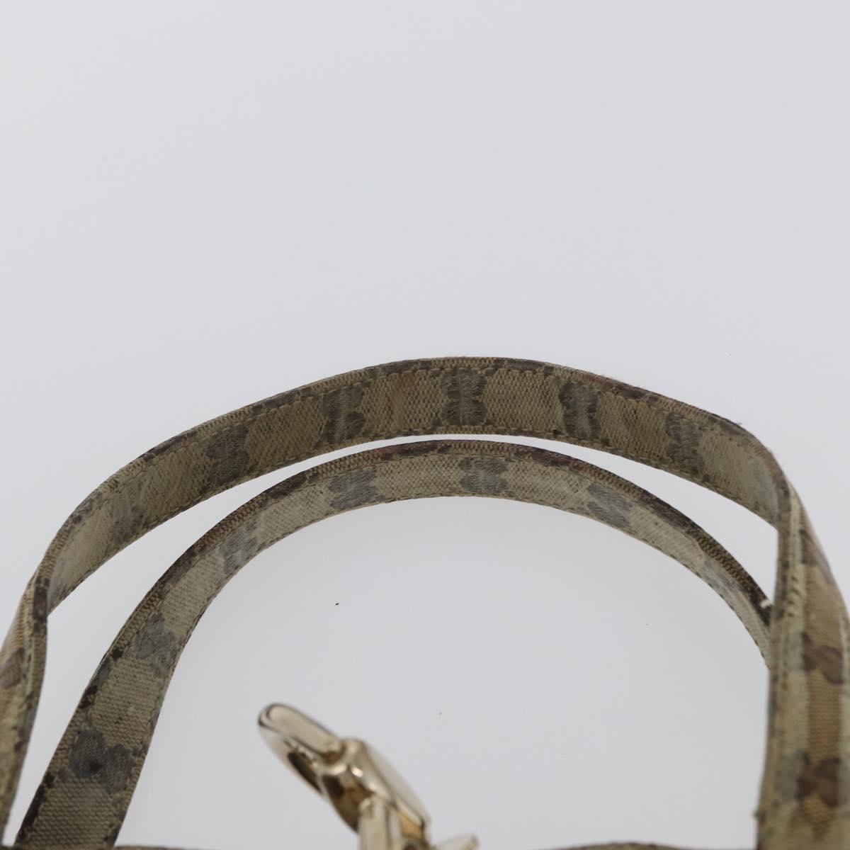 GUCCI GG Crystal Tote Bag Coated Canvas Beige Gold 211921 Auth 172867