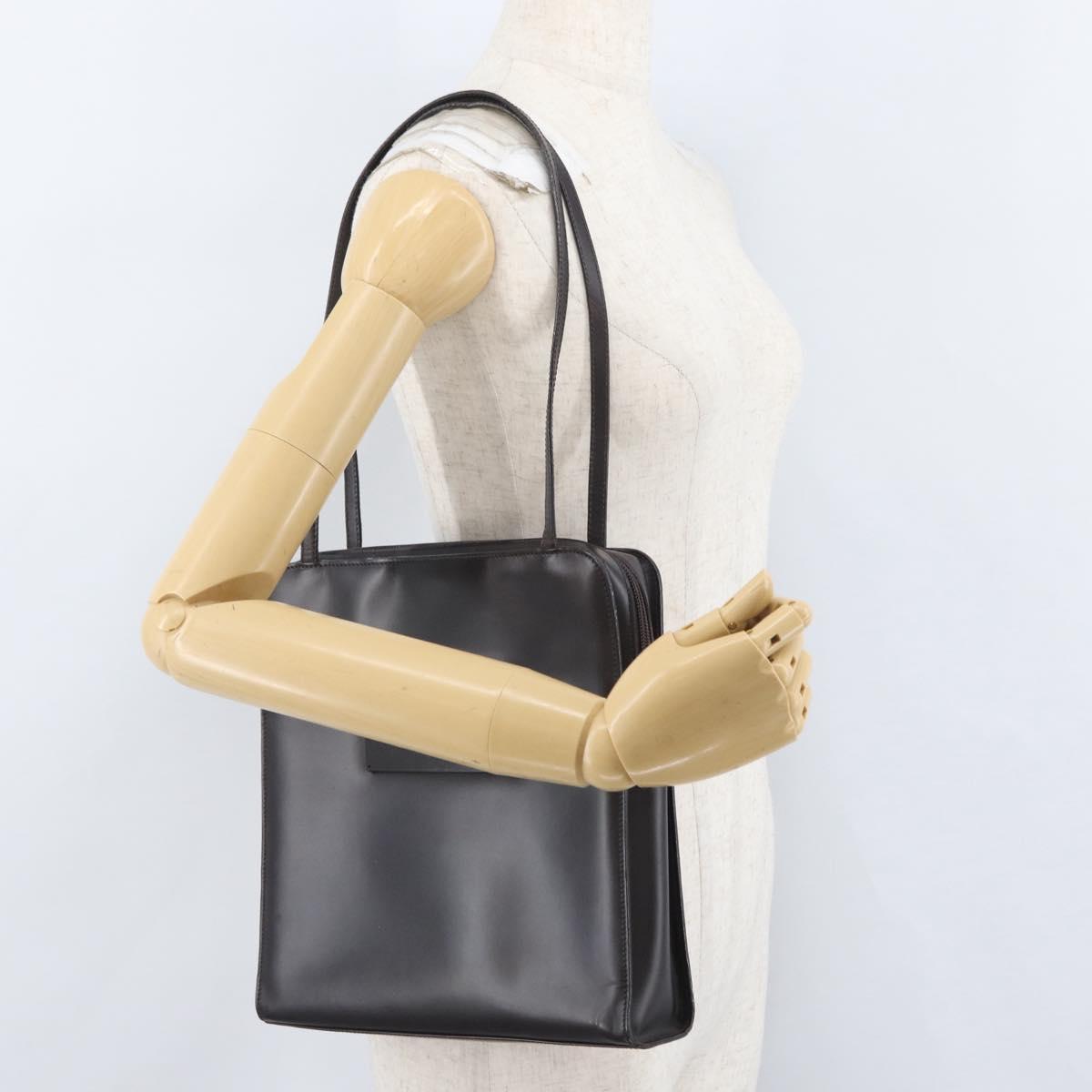 GUCCI Shoulder Bag Patent leather Brown 002 1007 Auth 172868