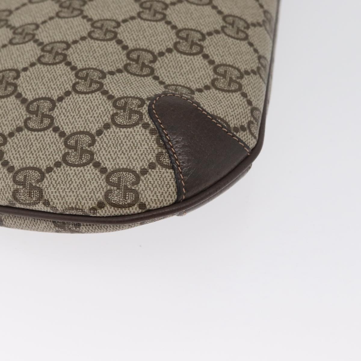 GUCCI GG Supreme Web Sherry Line Shoulder Bag PVC Beige 904 02 026 Auth 172873