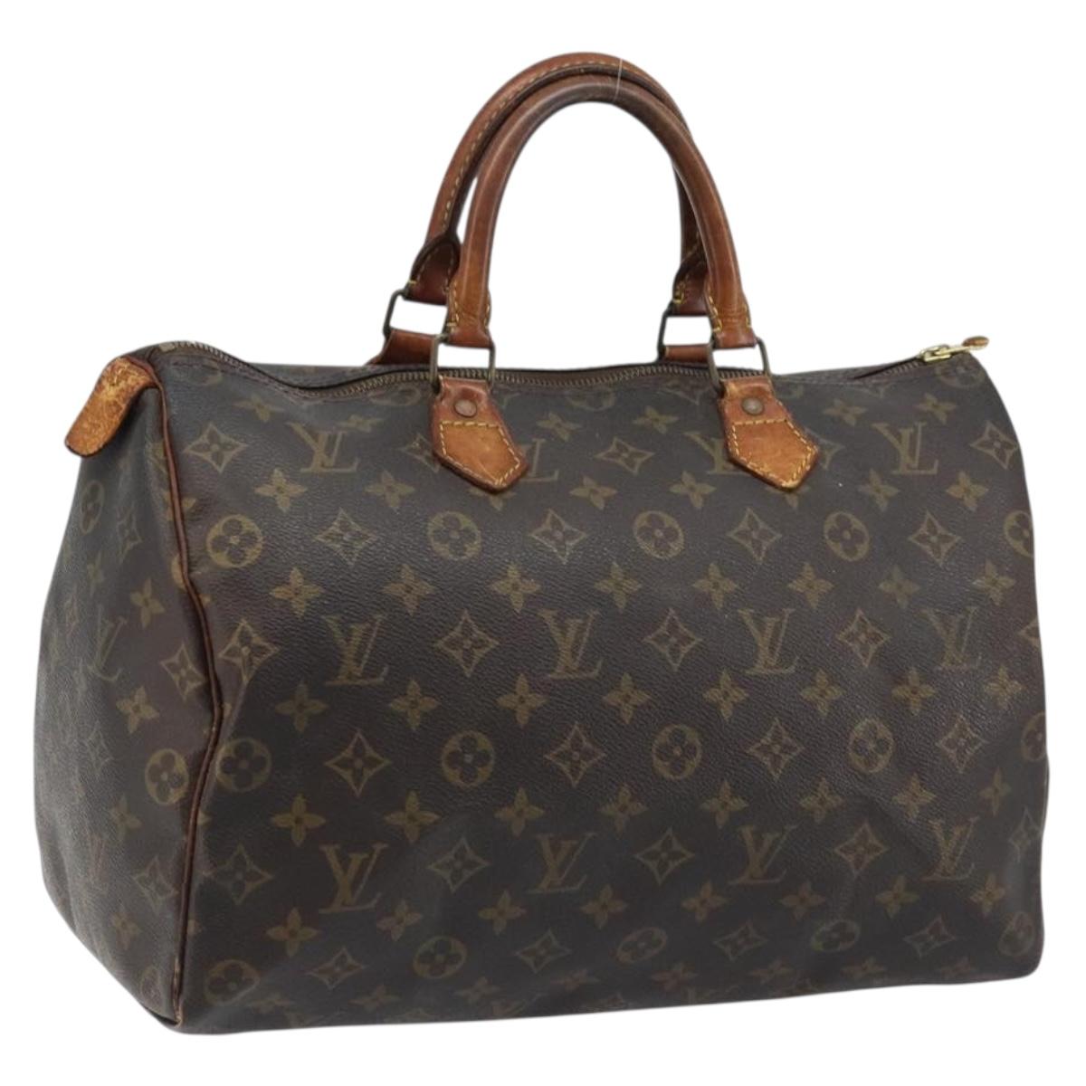 LOUIS VUITTON Monogram Speedy 35 Hand Bag M41524 LV Auth 172886