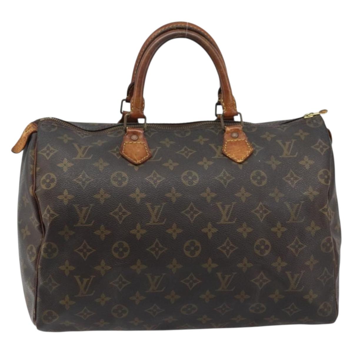 LOUIS VUITTON Monogram Speedy 35 Hand Bag M41524 LV Auth 172886