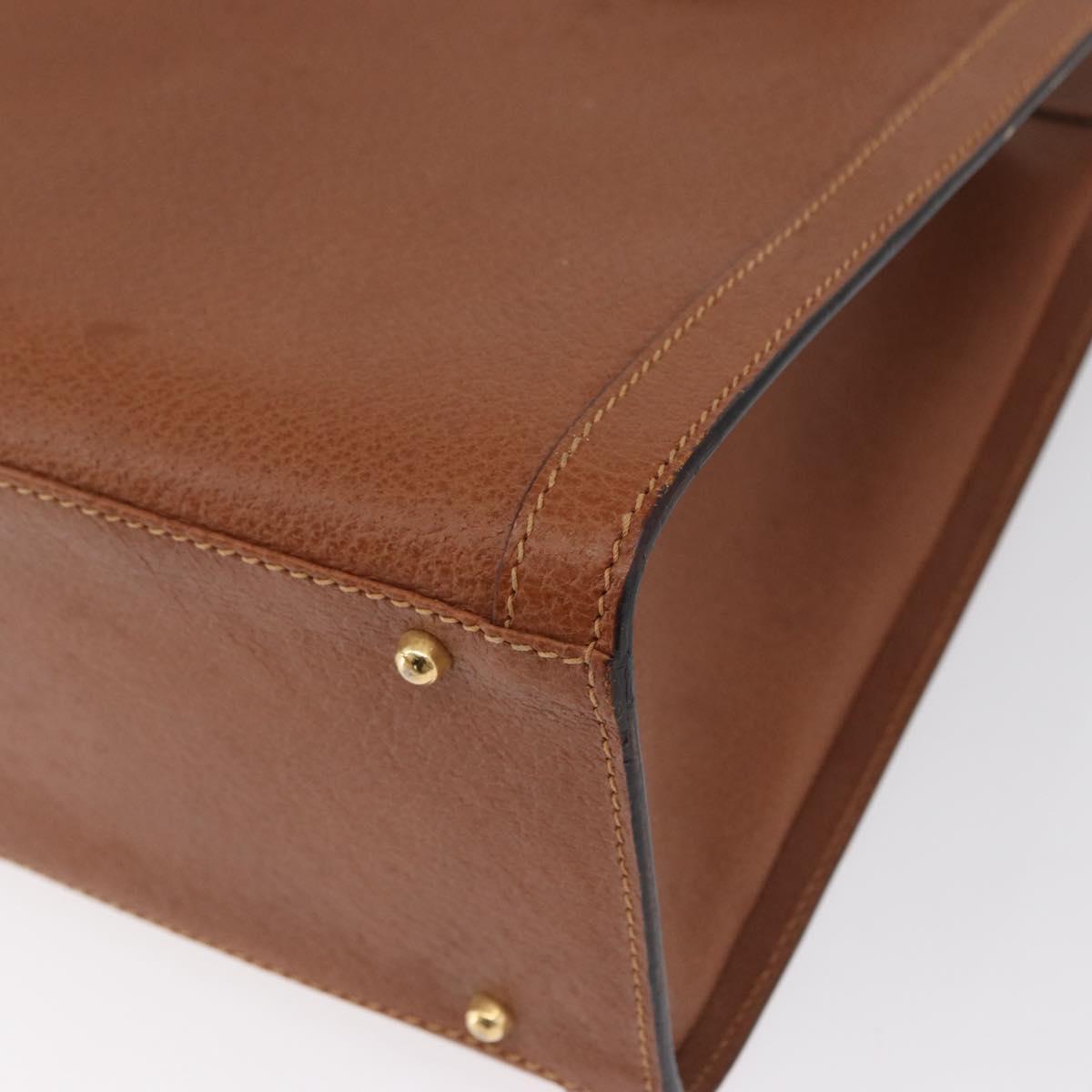 GUCCI Bamboo Hand Bag Leather Brown Gold 002 123 0260 Auth 172890