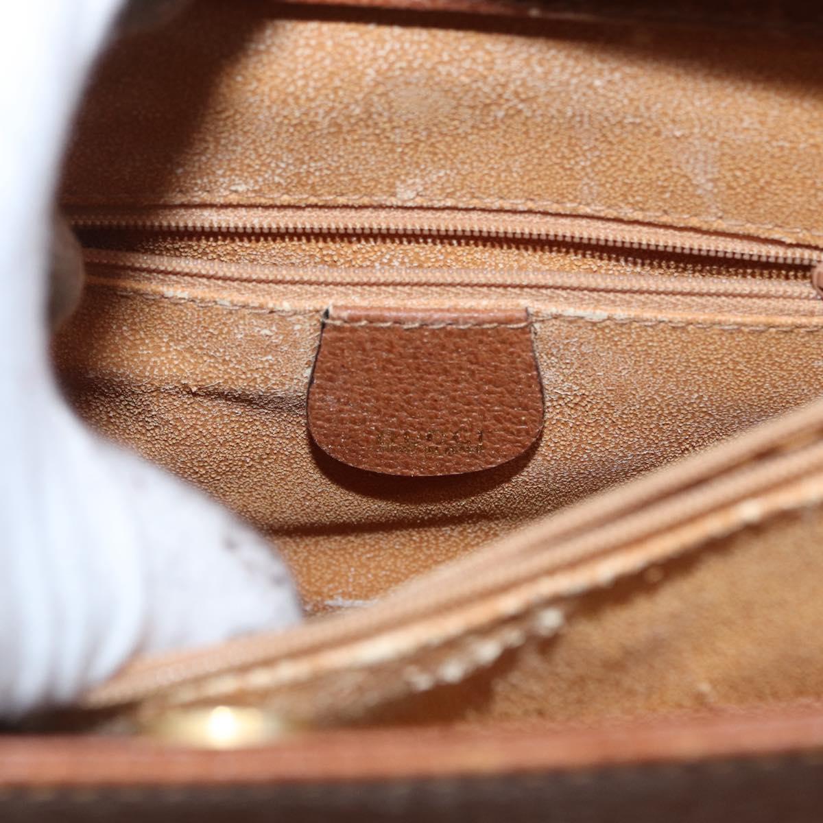 GUCCI Bamboo Hand Bag Leather Brown Gold 002 123 0260 Auth 172890