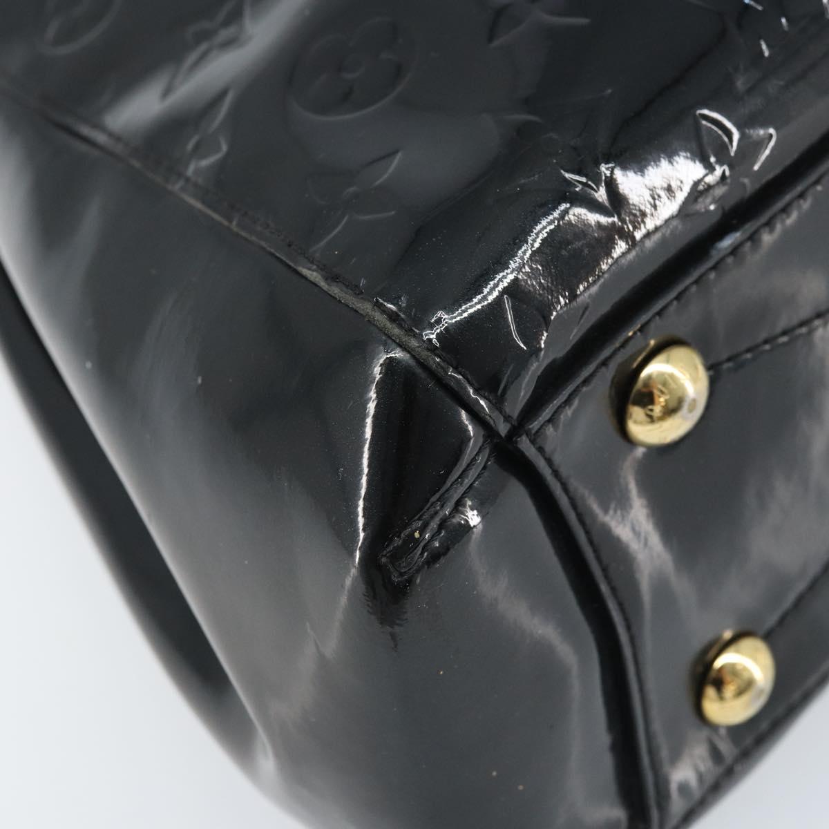 LOUIS VUITTON Monogram Vernis Montaigne MM Hand Bag Noir M50168 LV Auth 172893