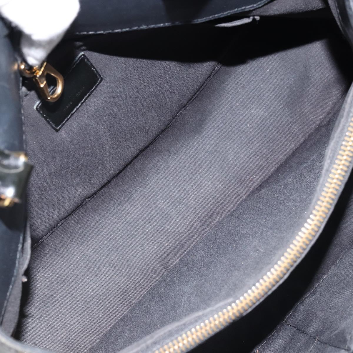 LOUIS VUITTON Monogram Vernis Montaigne MM Hand Bag Noir M50168 LV Auth 172893