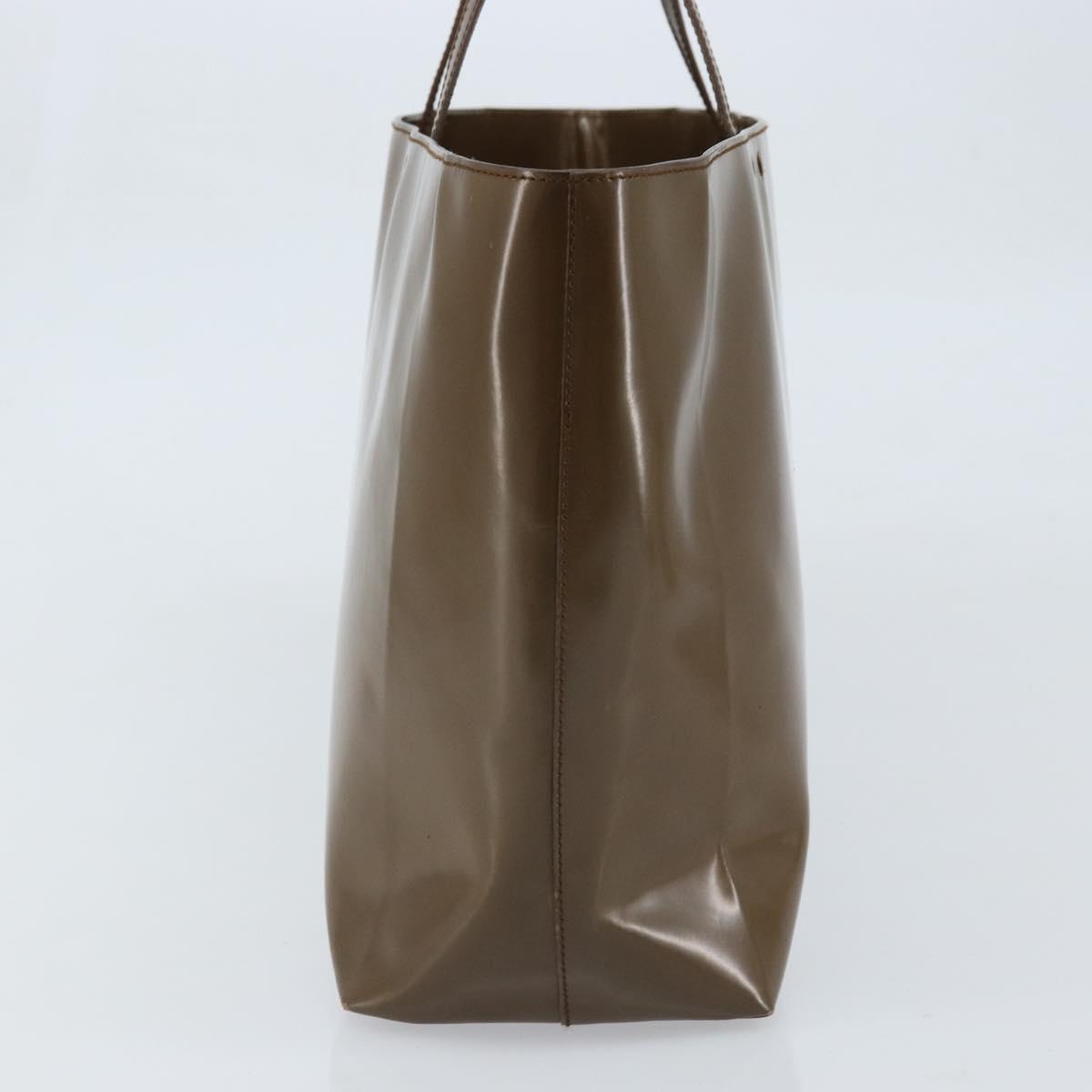 PRADA Tote Bag Patent leather Brown Auth 172898