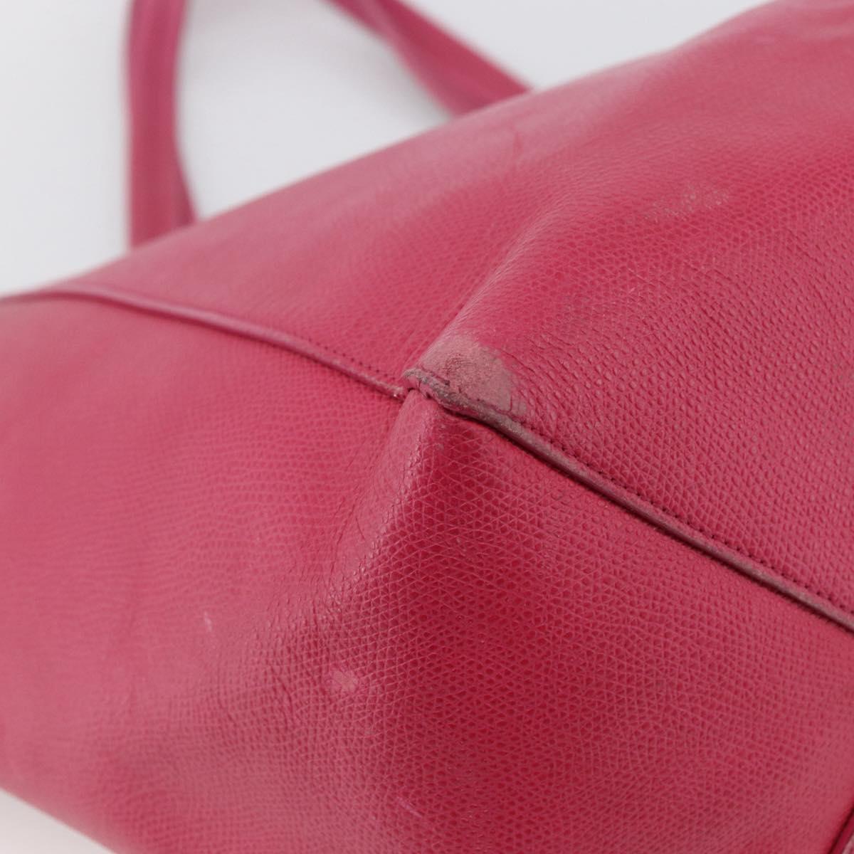 CELINE Cabas Phantom Tote Bag Leather Pink Gold Auth 172899