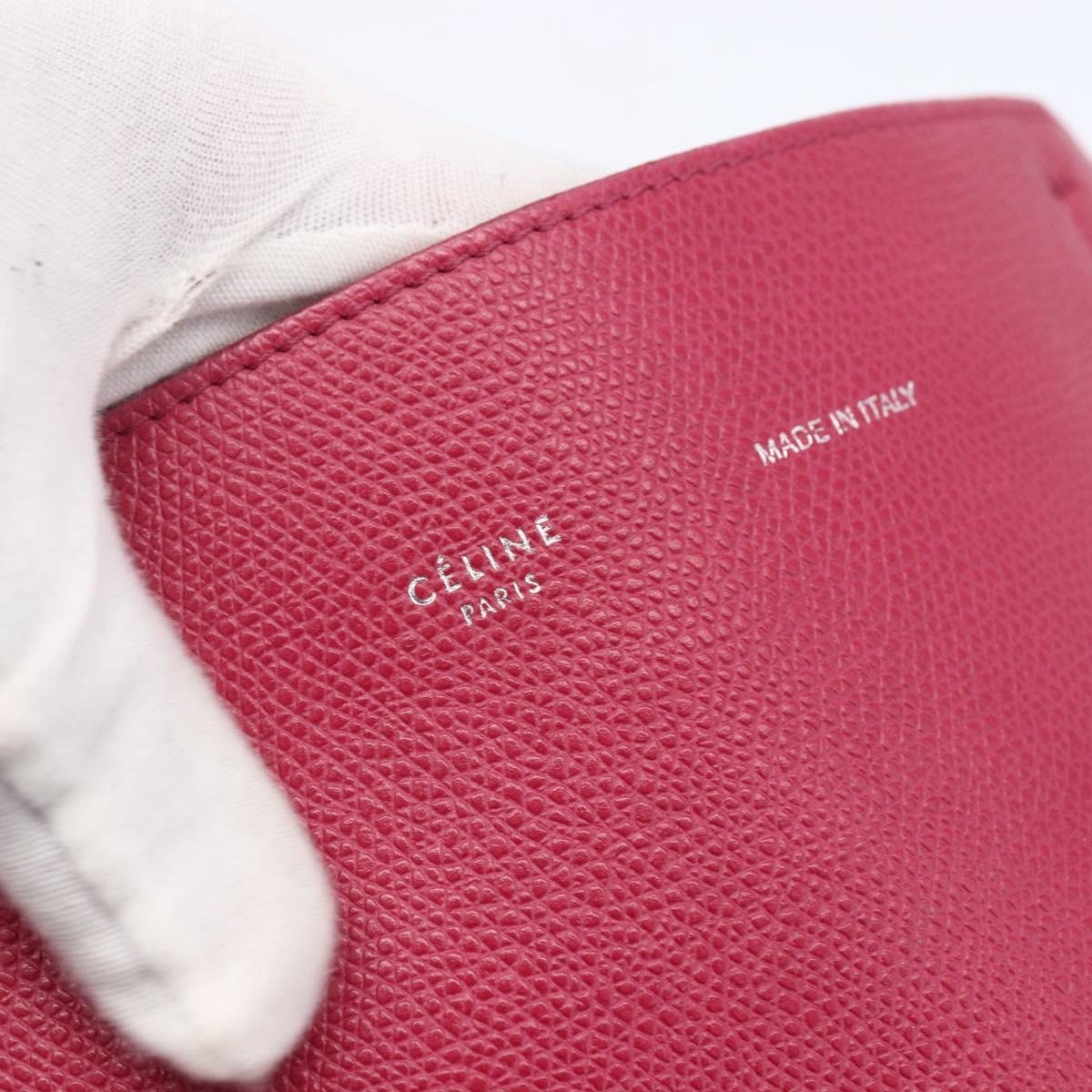 CELINE Cabas Phantom Tote Bag Leather Pink Gold Auth 172899