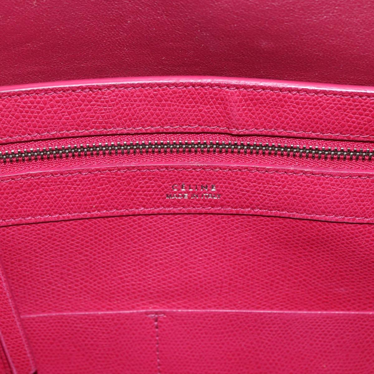 CELINE Cabas Phantom Tote Bag Leather Pink Gold Auth 172899