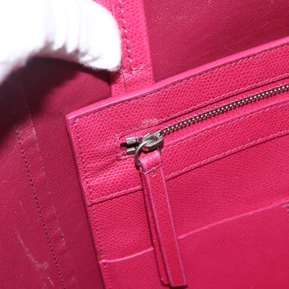 CELINE Cabas Phantom Tote Bag Leather Pink Gold Auth 172899