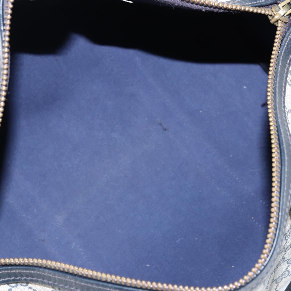 GUCCI GG Supreme Boston Bag PVC Navy Gold Auth 172914