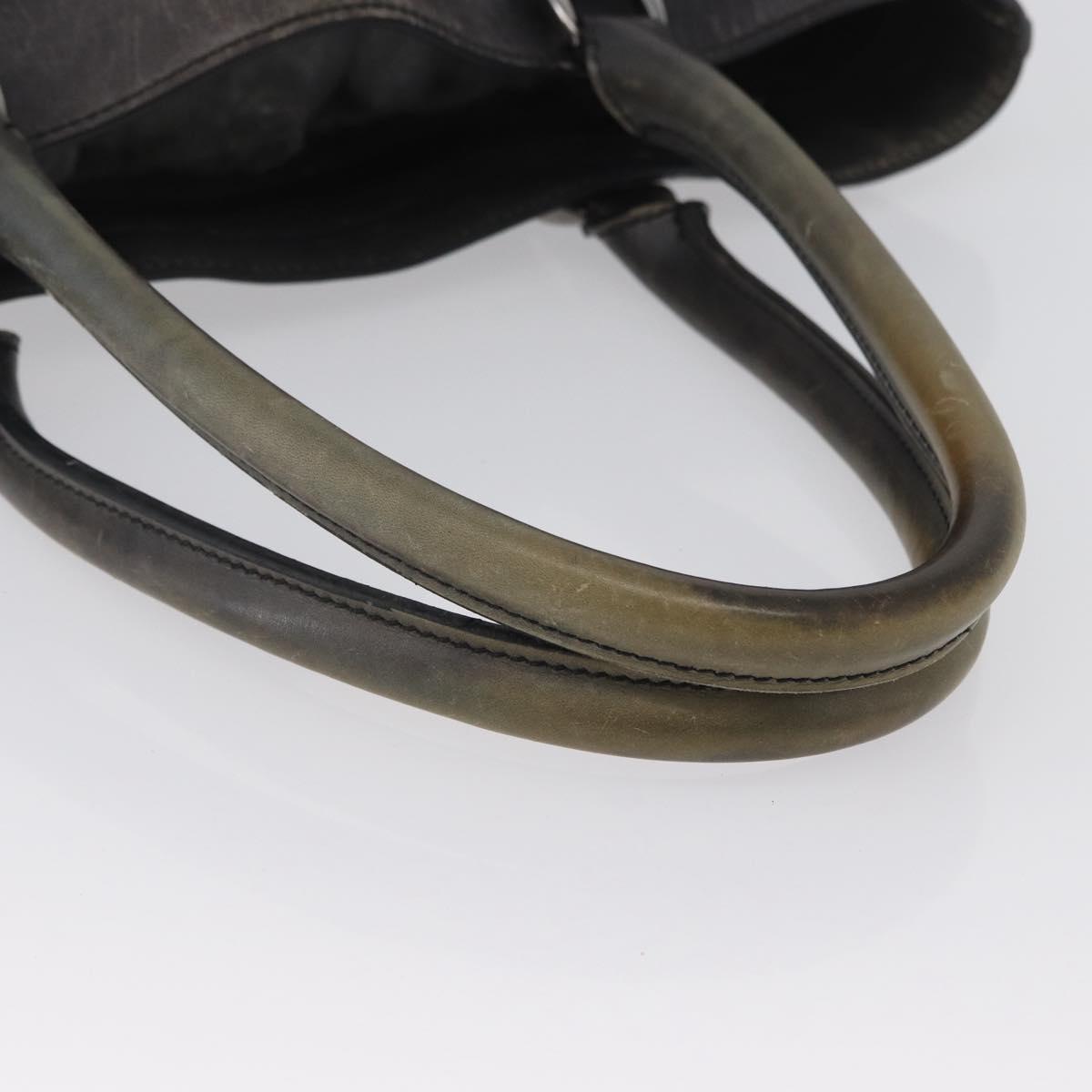 Berluti Calligraphy To Joule Tote Bag Leather Black Silver Auth 172921