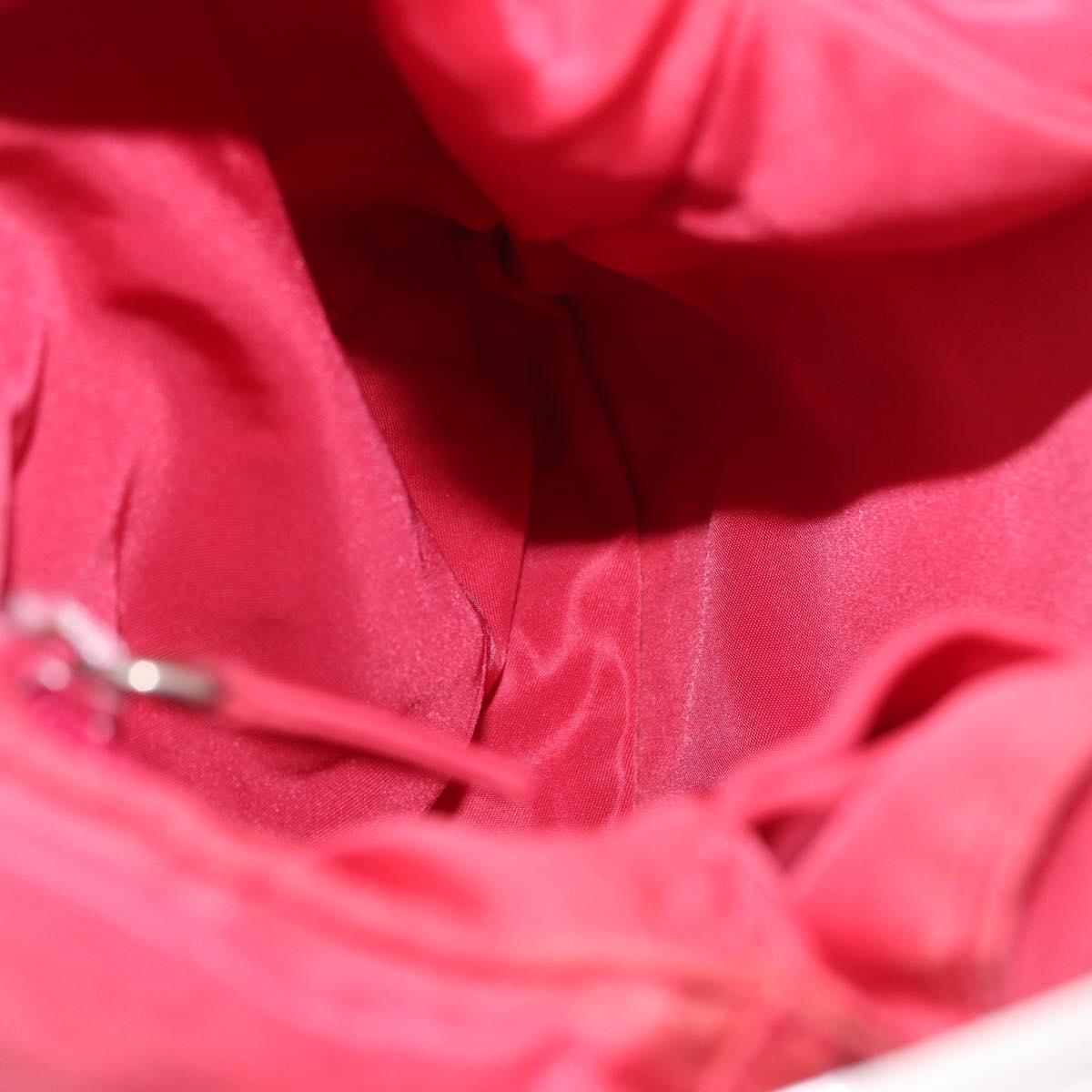 PRADA Plastic Hand Bag Nylon Red Clear Auth 172925