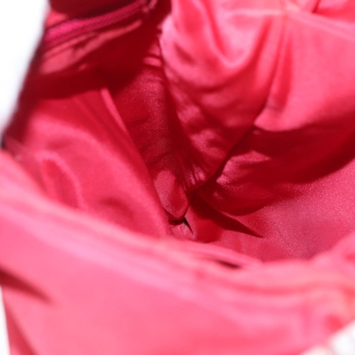 PRADA Plastic Hand Bag Nylon Red Clear Auth 172925