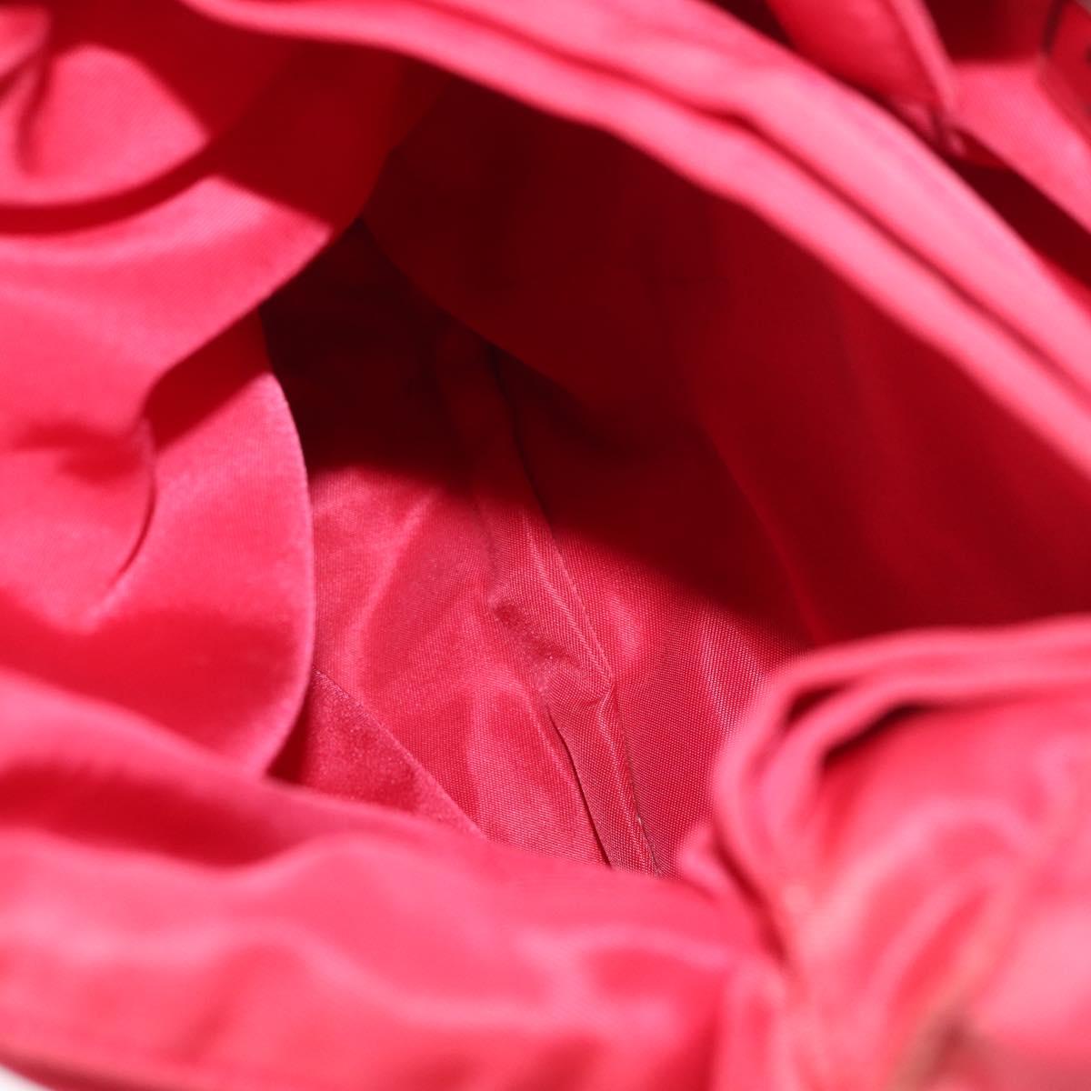 PRADA Plastic Hand Bag Nylon Red Clear Auth 172925