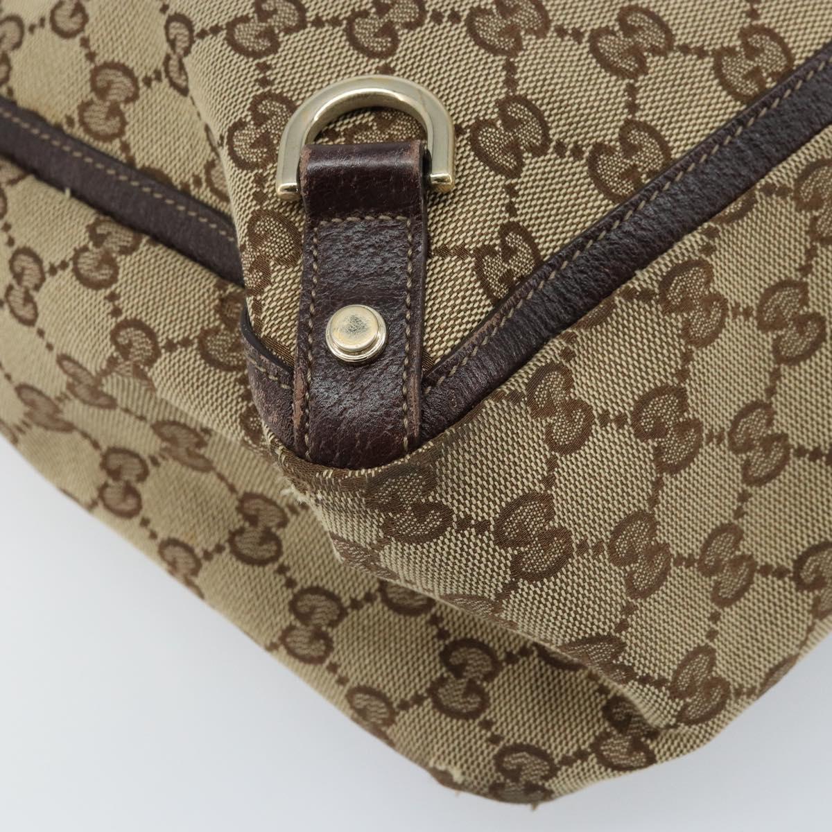 GUCCI GG Canvas Abbey Tote Bag Beige Gold 141472 Auth 172941