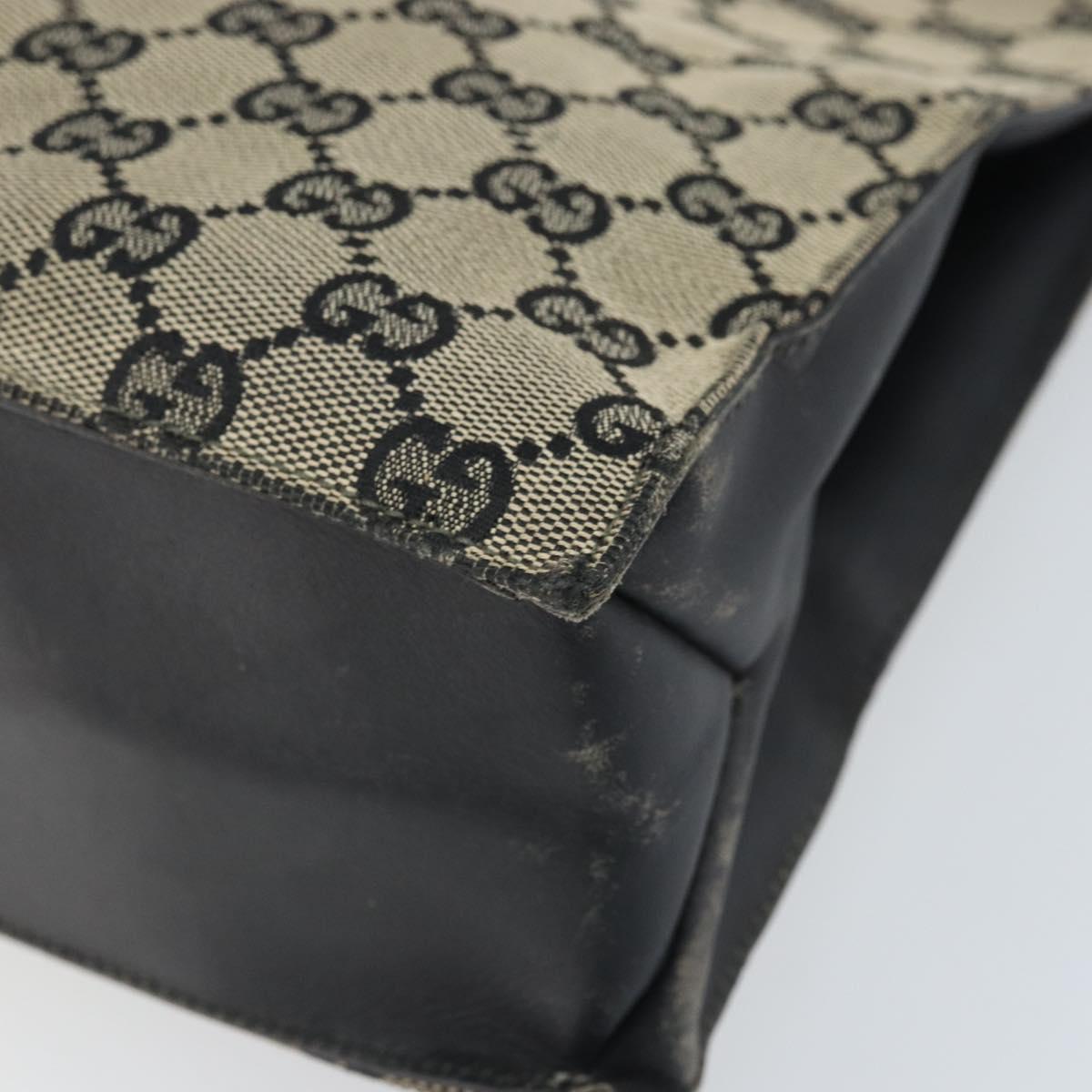 GUCCI GG Canvas Tote Bag Navy Gold 002 1053 3754 Auth 172942