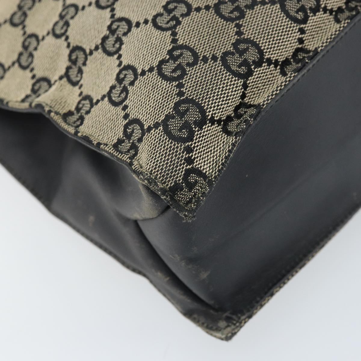 GUCCI GG Canvas Tote Bag Navy Gold 002 1053 3754 Auth 172942