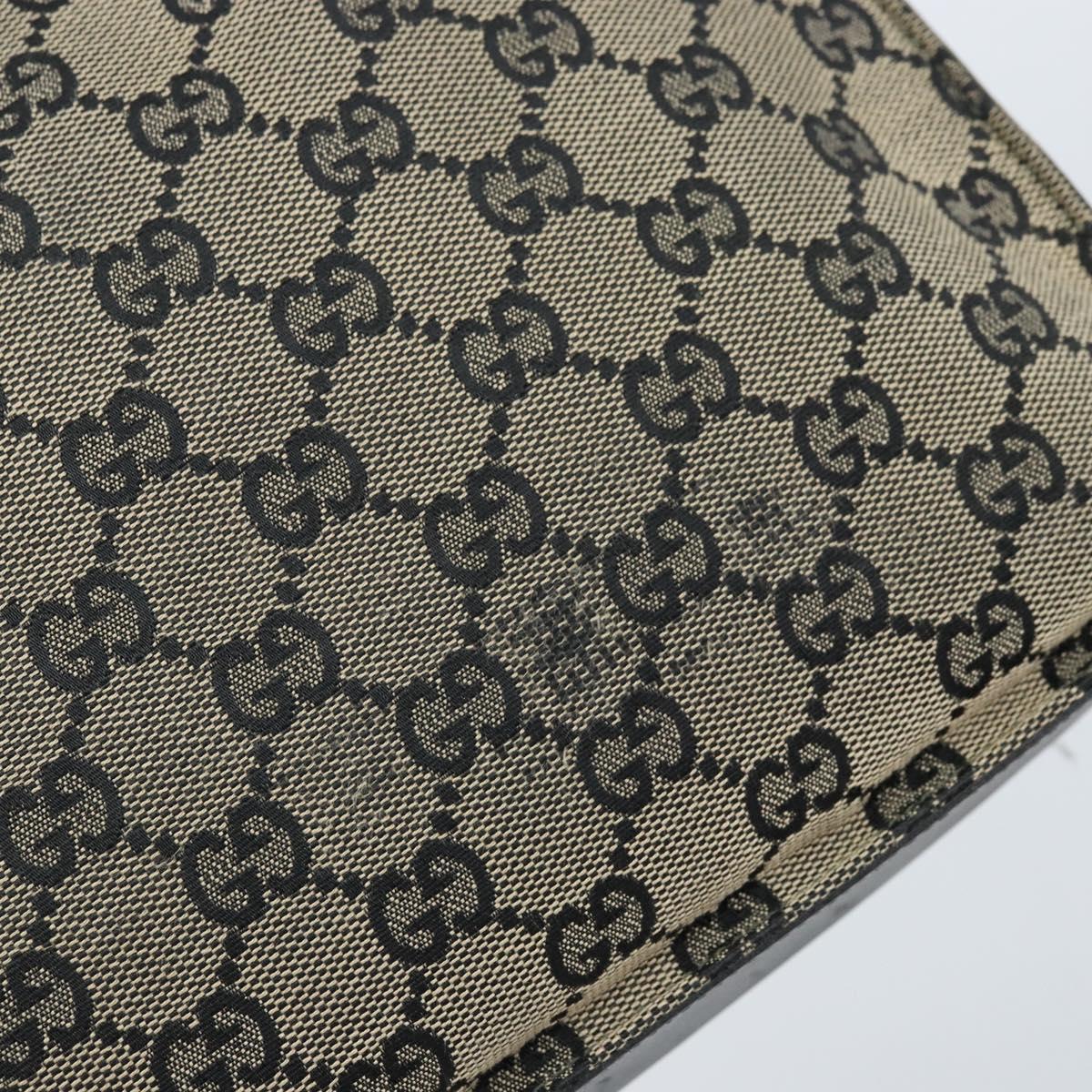 GUCCI GG Canvas Tote Bag Navy Gold 002 1053 3754 Auth 172942