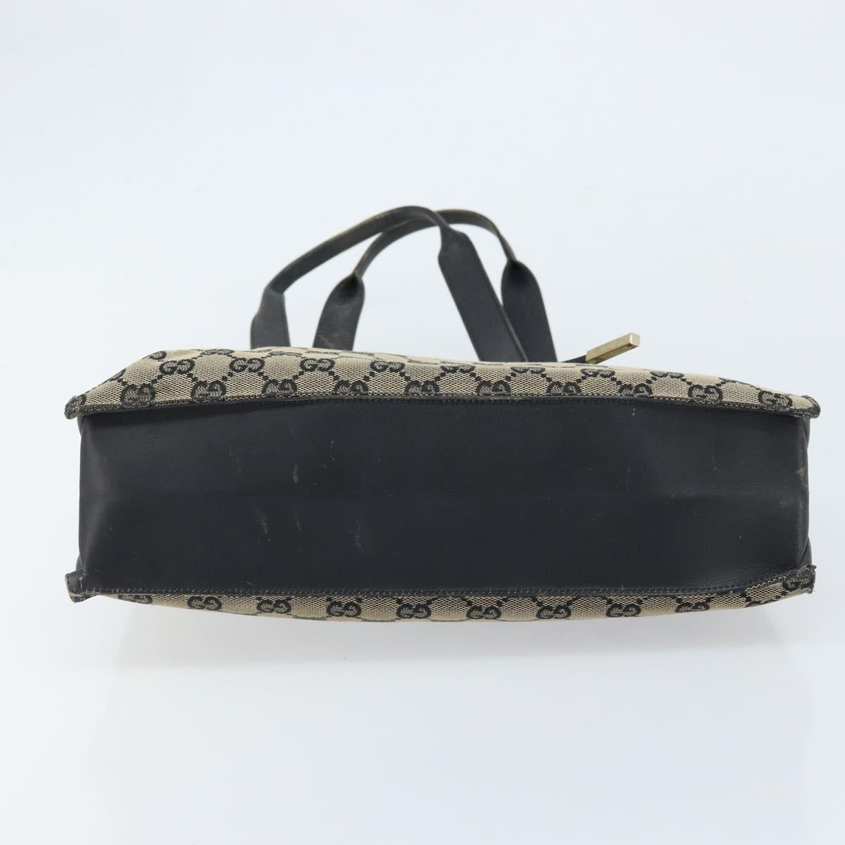 GUCCI GG Canvas Tote Bag Navy Gold 002 1053 3754 Auth 172942