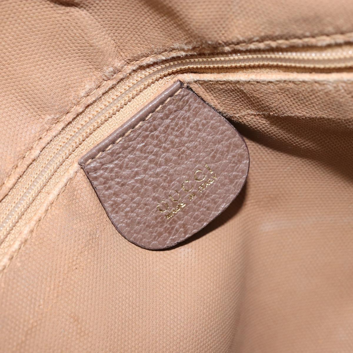 GUCCI GG Supreme Hand Bag PVC Leather Beige Gold 000 46 6004 Auth 172947
