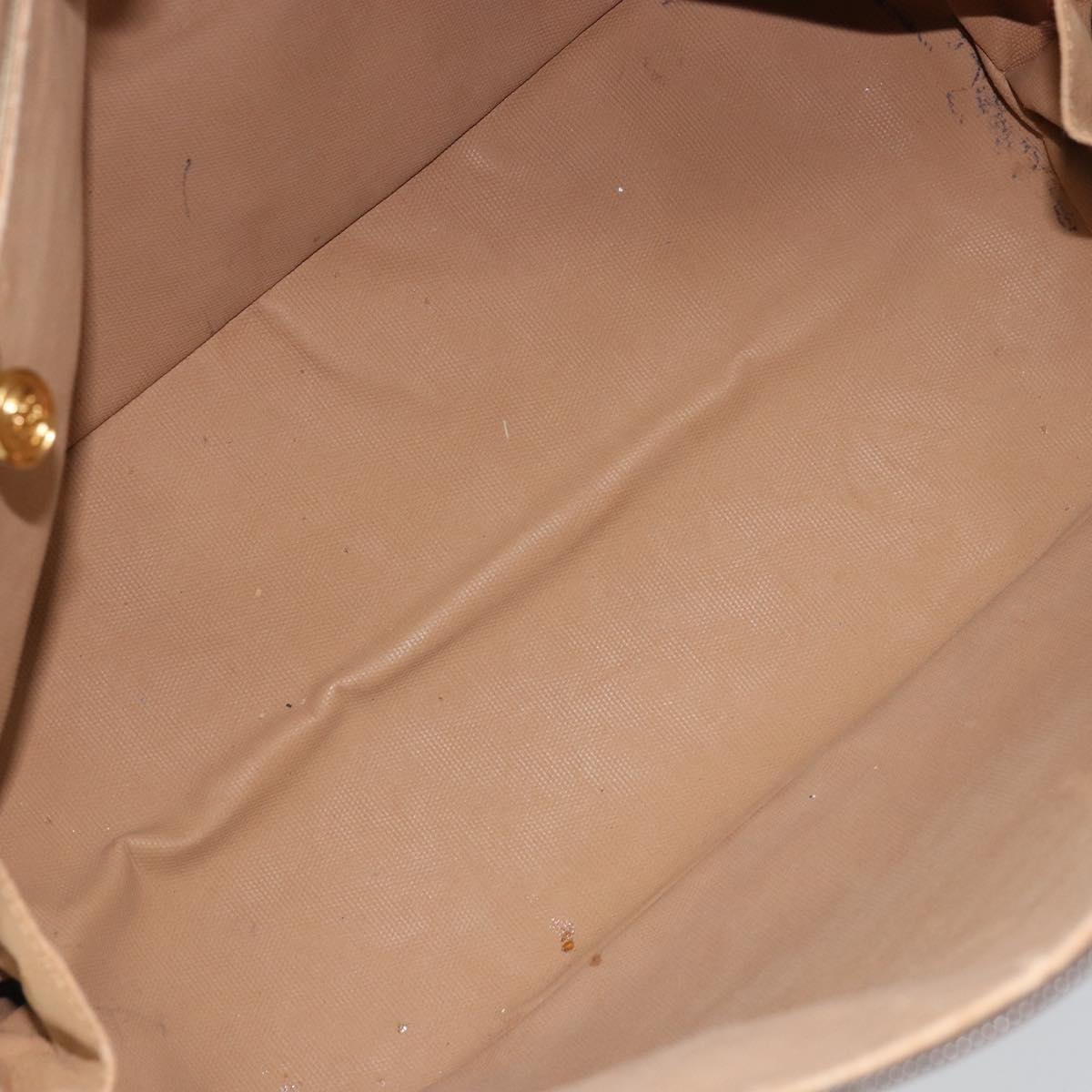 GUCCI GG Supreme Hand Bag PVC Leather Beige Gold 000 46 6004 Auth 172947