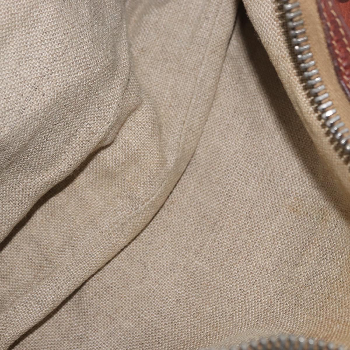 Miu Miu Shoulder Bag Leather Brown Silver Auth 172955